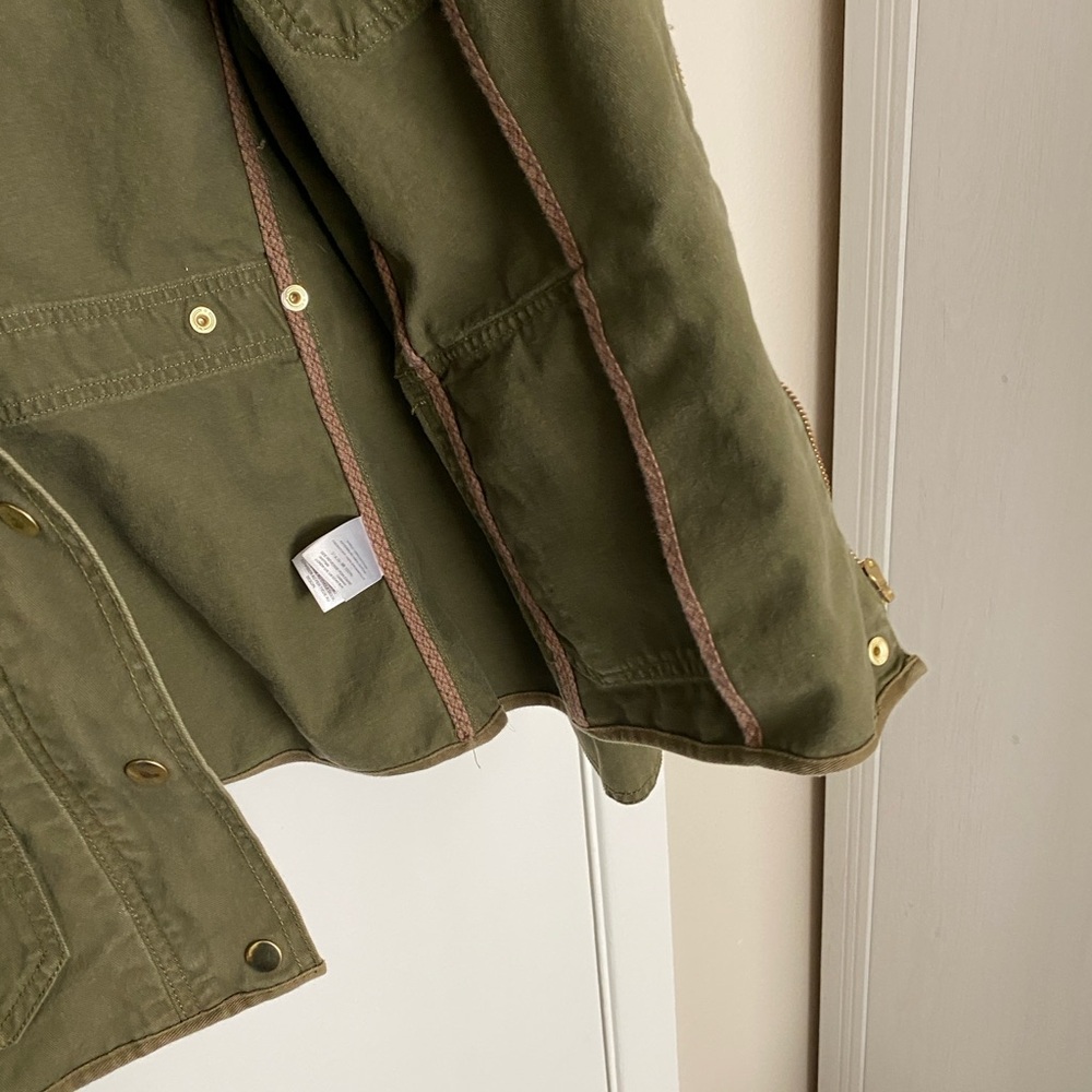J.Crew Olive Jacket with Gold Zipper - Picture 7 of 14